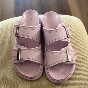 Alexander McQueen Purple Slide Sandals
